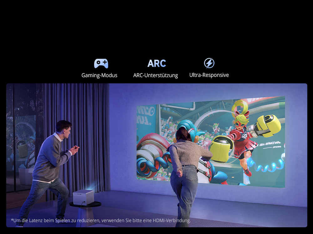 WANBO DaVinci 1 Pro Beamer, 600 ANSI, Native 1080P, Android 11, 5G/2,4G WLAN, Autofokus/Automatische Trapezkorrektur/Automatische Bildschirmanpassung/Hindernisvermeidung