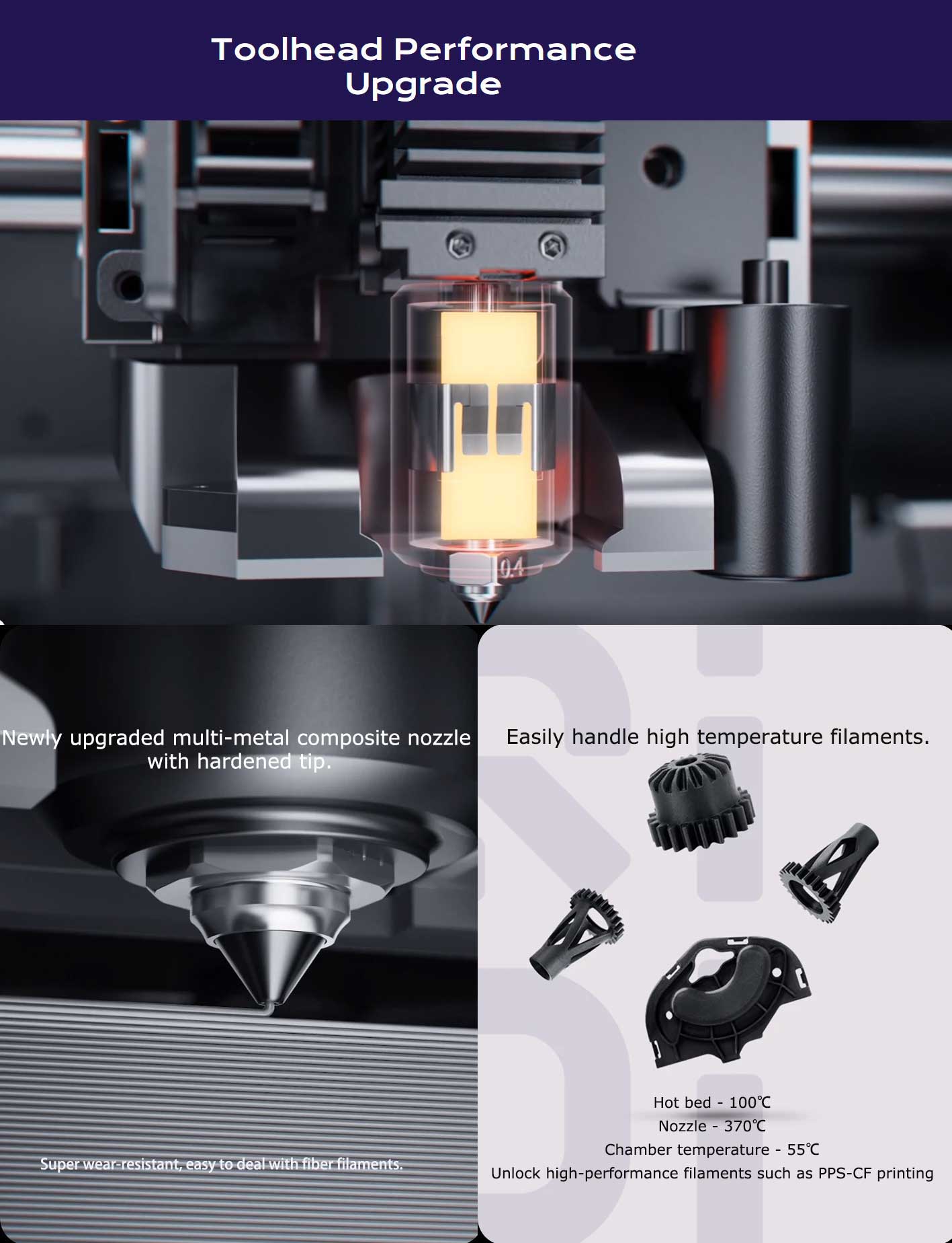 QIDI TECH PLUS4 3D tlačiareň, 600 mm/S, 370 ℃ vysokoteplotná tlač, 65 ℃ aktívna vyhrievaná komora, 305*305*280 mm, 5 palcový dotykový displej, 1080P kamera, viacmetalová kompozitná tryska, dvojvrstvová izolácia, podporuje viacfarebný systém, diaľkové ovládanie, Klipper V0.12.0