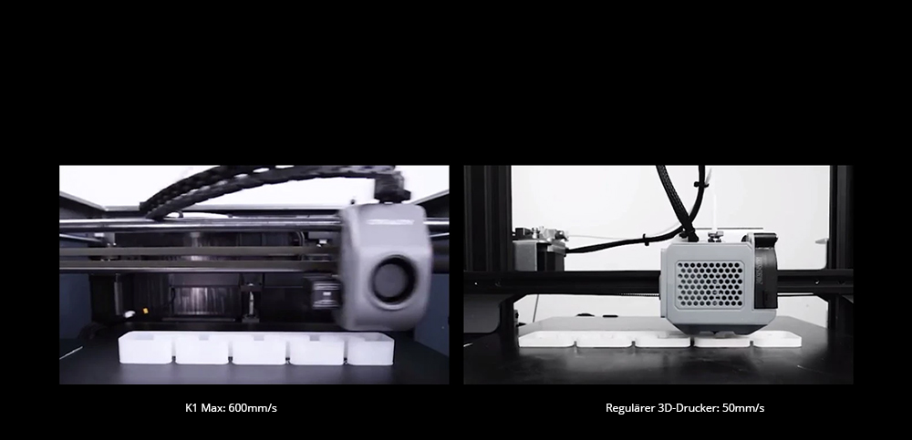 Creality K1 Max 3D-Drucker, automatische Nivellierung, max. 600 mm/s Druckgeschwindigkeit, Extruder mit Direktantrieb, Touchscreen, 300 x 300 x 300 mm