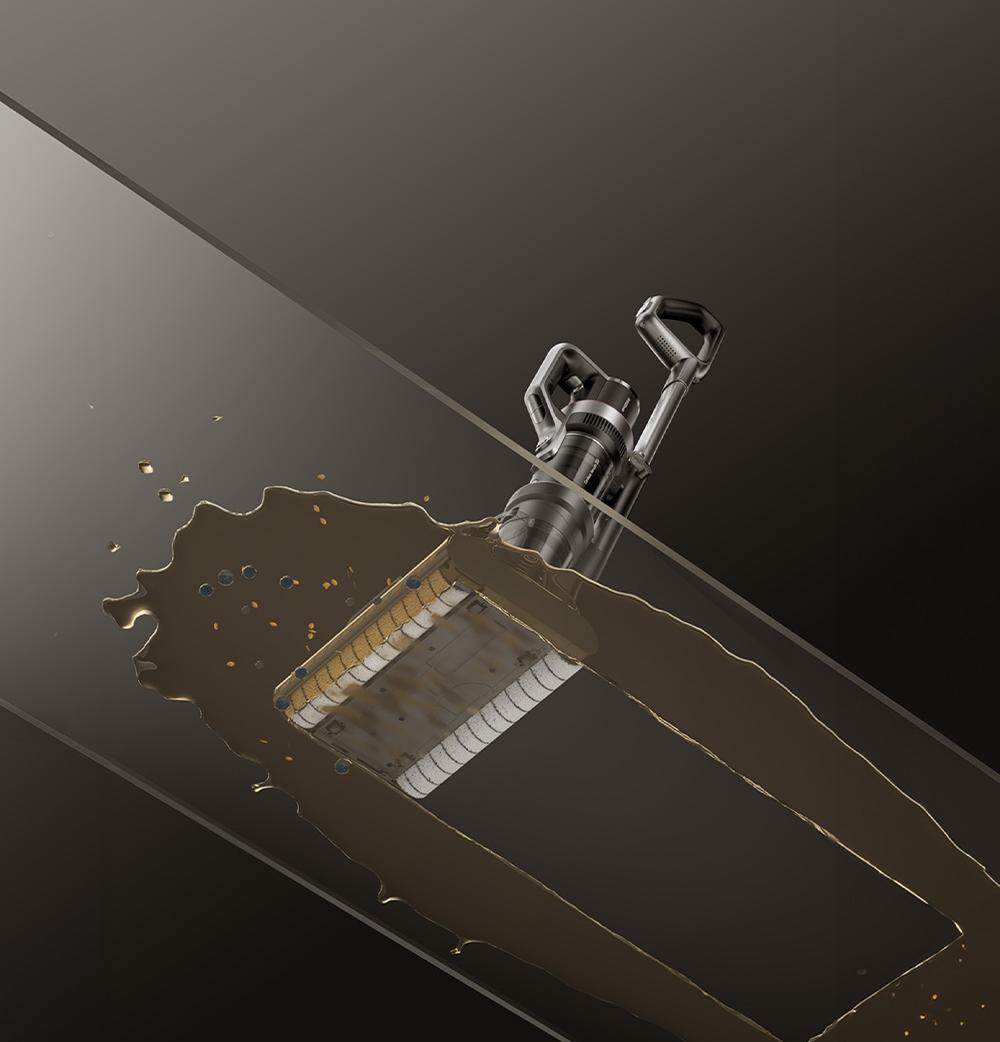 JIMMY PW11 Pro Max 5-in-1 kabelloser Staubsauger und Waschmaschine, 460 W Leistung, doppelte Reinigung mit zwei B&uuml;rstenrollen, schnelles Trocknen mit Hei&szlig;luft, LED-Display, 180&deg; flaches Design, Silber-Schwarz - EU-Stecker