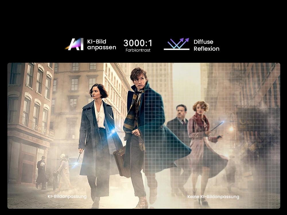 Wanbo Mozart 1 Pro LCD-Beamer, 900 ANSI, Native 1080P, Android TV 11, Autofokus, Objektvermeidung &ndash; EU-Stecker