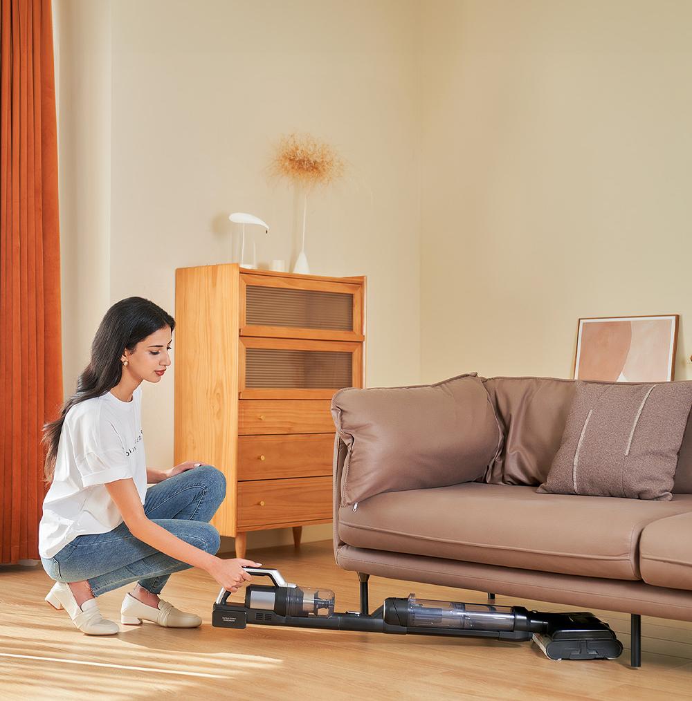 JIMMY PW11 Pro Max 5-in-1 kabelloser Staubsauger und Waschmaschine, 460 W Leistung, doppelte Reinigung mit zwei B&uuml;rstenrollen, schnelles Trocknen mit Hei&szlig;luft, LED-Display, 180&deg; flaches Design, Silber-Schwarz - EU-Stecker