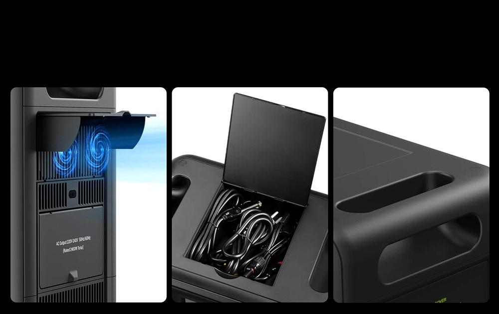 FOSSiBOT F2400 Tragbare Powerstation, 2048 Wh LiFePO4-Akku, 2400 W Ausgangsleistung, Solargenerator, 16 Ausgangsanschl&uuml;sse &ndash; Gr&uuml;n