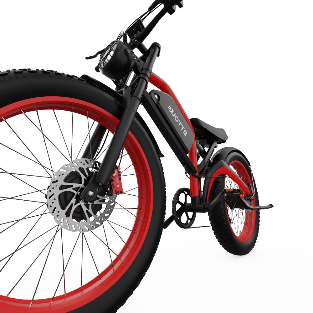 DUOTTS N26 Electric Bike, 750W*2 Motors, 55km/h Max Speed, 26*4.0' Inflatable Tires, 48V 20Ah Samsung Battery, 120-150km Range, Shimano 7-Speed, 200kg Max Load - Black