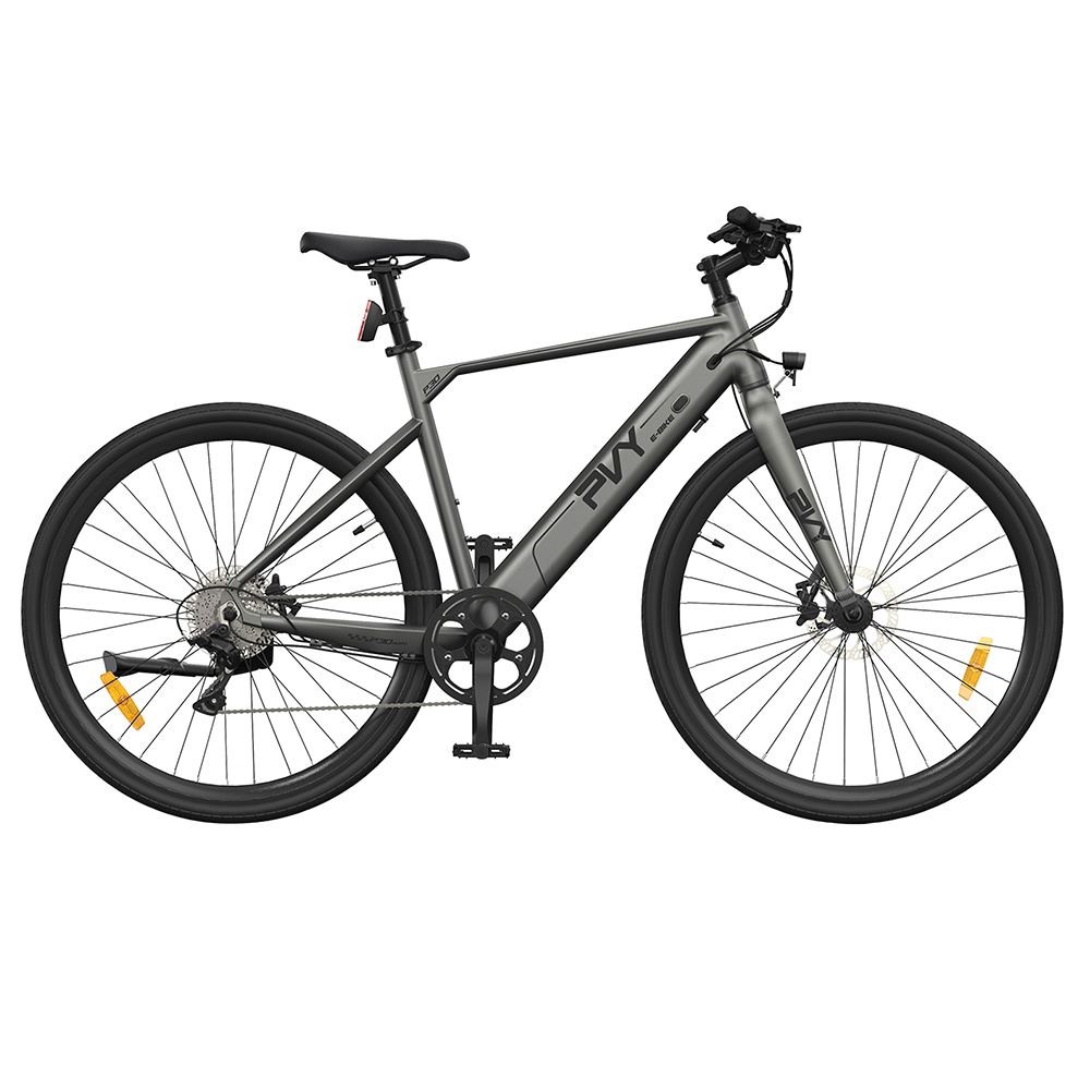 PVY P30 Elektrobicykel 27,5*2,1-palcové pneumatiky 500W motor 50N.M senzor krútiaceho momentu 36V 13.5Ah batéria 100km maximálny dojazd Hydraulické kotúčové brzdy SHIMANO 9-rýchlostné Hliníková zliatina IP66 Vodotesné - sivé