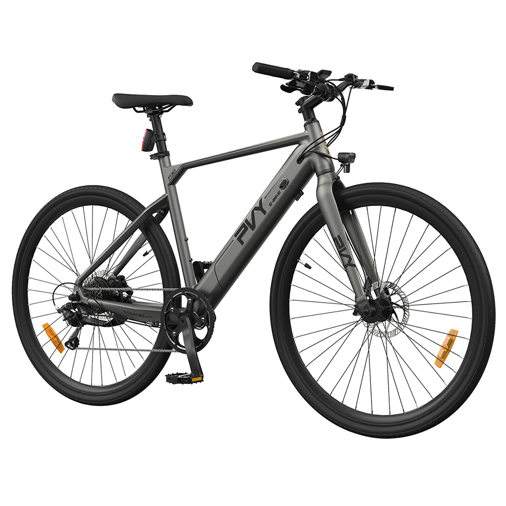 PVY P30 Elektrobicykel 27,5*2,1-palcové pneumatiky 500W motor 50N.M senzor krútiaceho momentu 36V 13.5Ah batéria 100km maximálny dojazd Hydraulické kotúčové brzdy SHIMANO 9-rýchlostné Hliníková zliatina IP66 Vodotesný - šedý