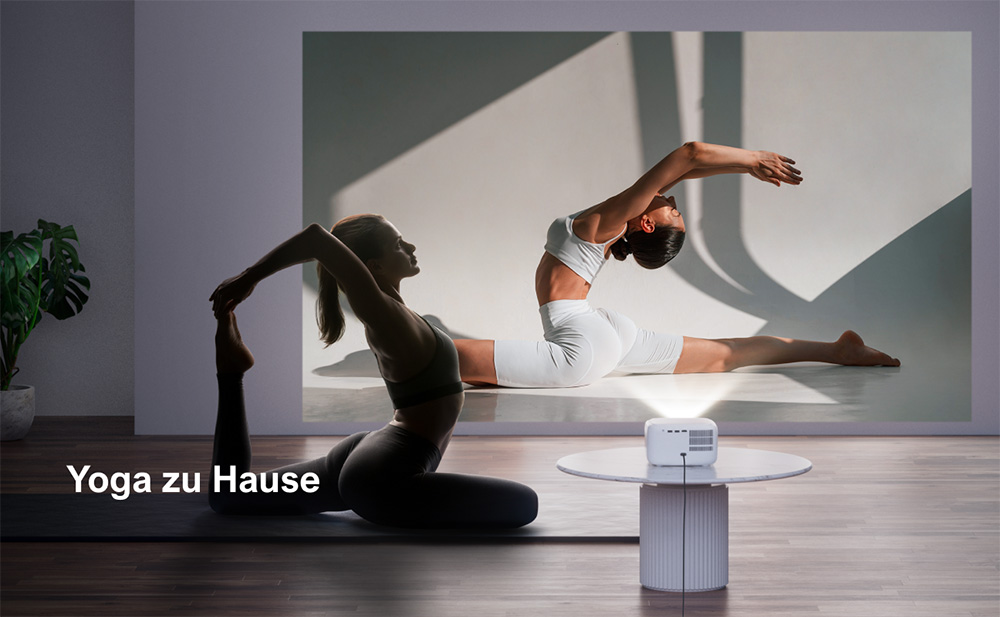 ULTIMEA Apollo P10 Tragbarer Beamer, 300 ANSI, 1080P-Dekodierung, natives 720P, 2,4 GHz/5 GHz WLAN