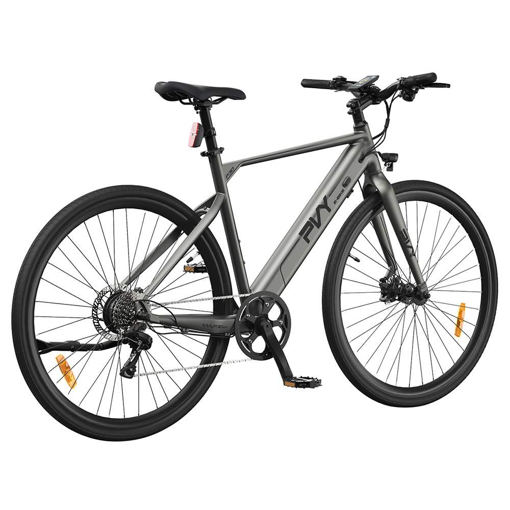 PVY P30 Elektrobicykel 27,5*2,1-palcové pneumatiky 500W motor 50N.M senzor krútiaceho momentu 36V 13.5Ah batéria 100km maximálny dojazd Hydraulické kotúčové brzdy SHIMANO 9-rýchlostné Hliníková zliatina IP66 Vodotesný - šedý