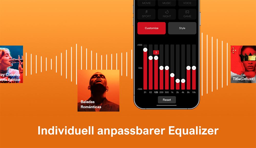 Ultimea Solo B30 Pro Soundbar, 120 W Spitzenleistung, 2.1-Kanal, integrierter 3-Zoll-Subwoofer, 10-Band-Equalizer-Einstellungen, 121 voreingestellte EQ-Matrizen, Bluetooth 5.3, App-Steuerung