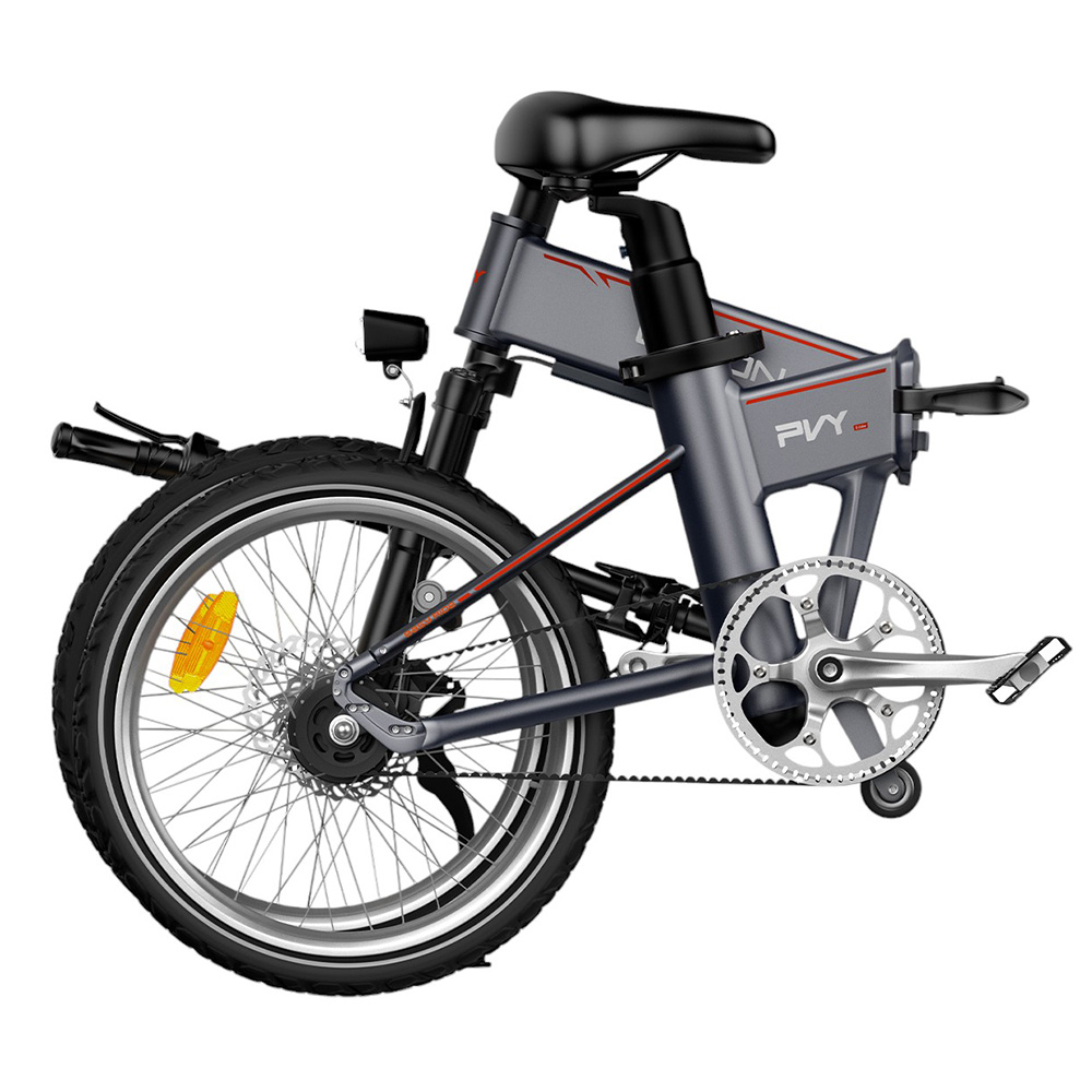 PVY LIBON 16kg Ľahký elektrický bicykel 500W motor 36V 10,4Ah + 10Ah 260km dojazd 20*2.5-palcové pneumatiky Hydraulická brzda Tlmiaca vidlica, snímač krútiaceho momentu Uhlíkový pás Farebný LCD displej Smart APP Medzinárodná verzia - sivá