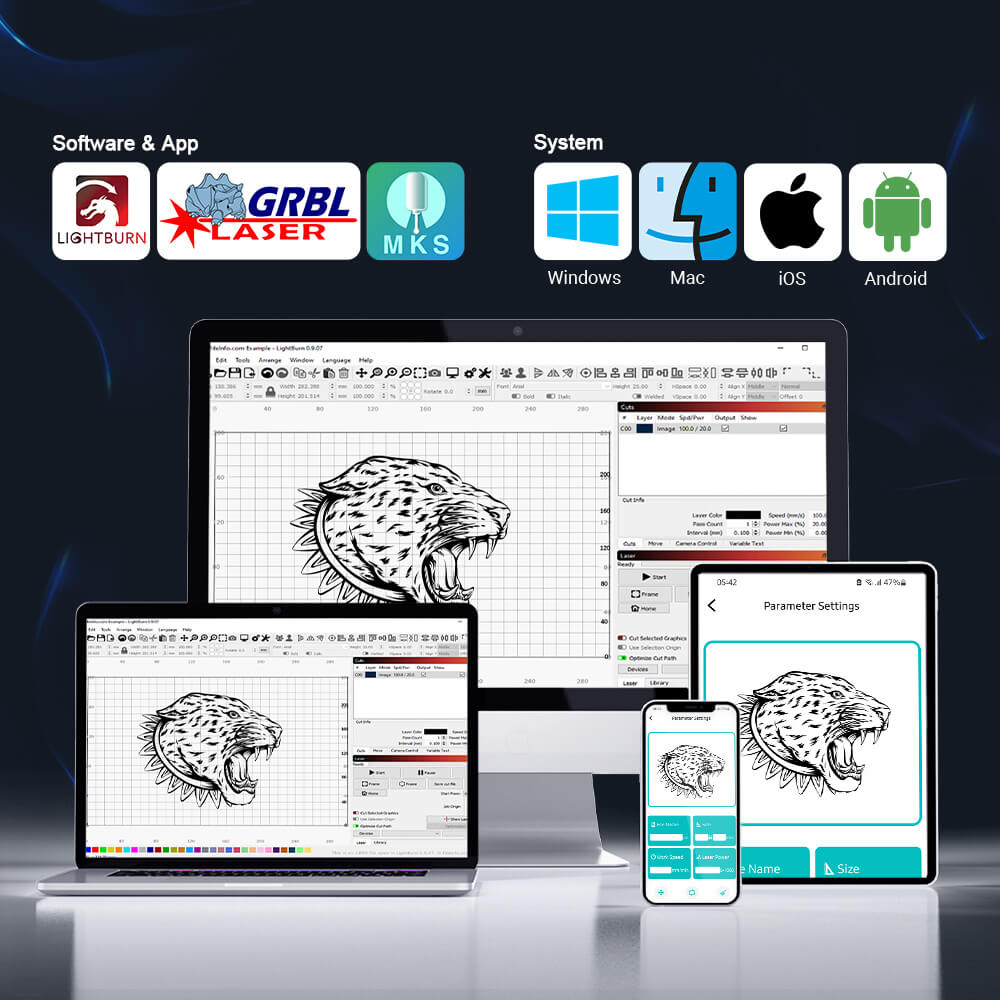 Mecpow X4 Pro 22W FDA Klasse 1 Lasergravierer + Drehwalze + Lasertisch