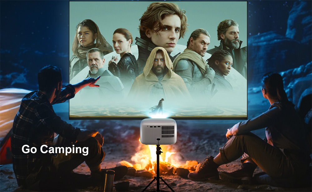 ULTIMEA Apollo P10 Tragbarer Beamer, 300 ANSI, 1080P-Dekodierung, natives 720P, 2,4 GHz/5 GHz WLAN