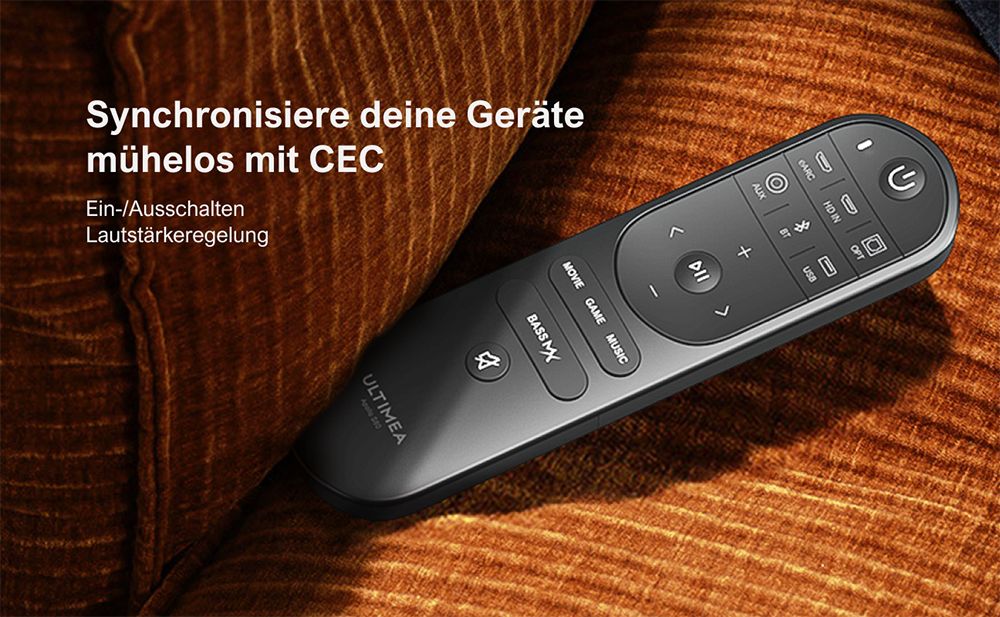 ULTIMEA Apollo S60 Abnehmbare Soundbar mit Subwoofer, 4.1 Kanal, Bluetooth 5.3, 3 EQ-Modi, 280 W Spitzenleistung