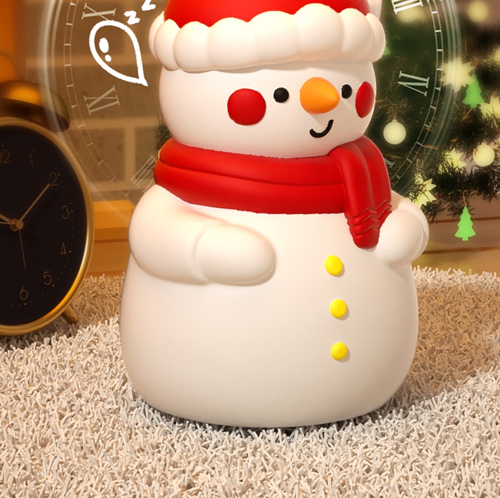 Snowman Pat Pat Light, Three-level White Light, 500mAh Battery, Christmas Gift