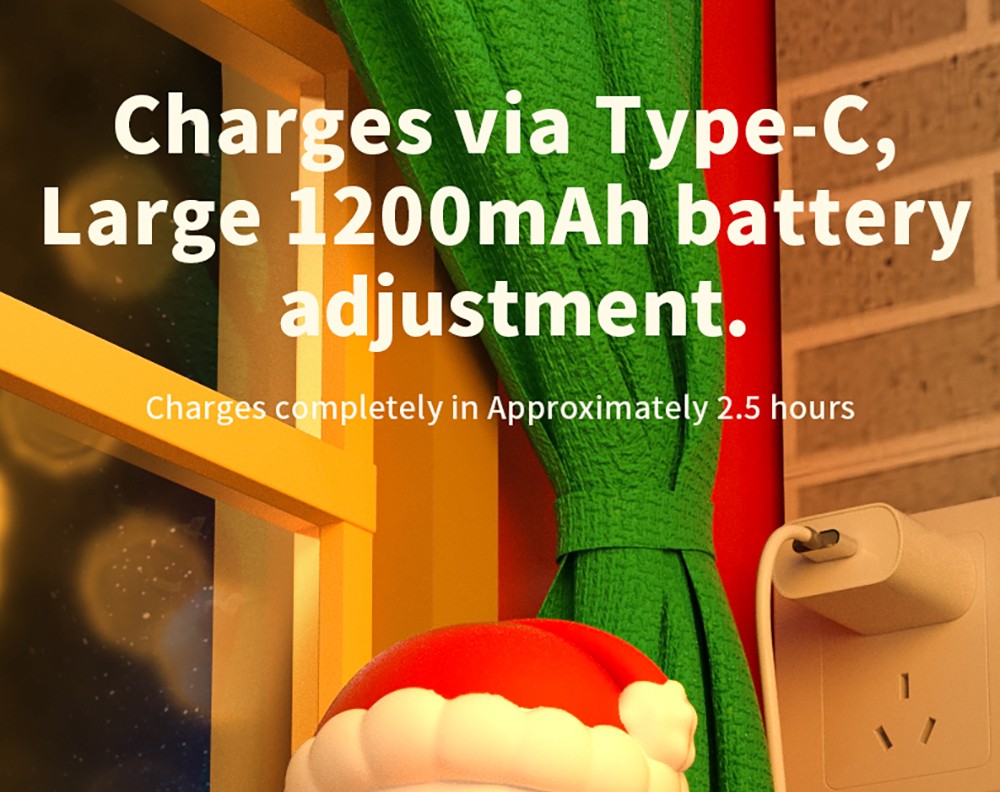 Snowman Pat Pat Light, Three-level White Light, 500mAh Battery, Christmas Gift