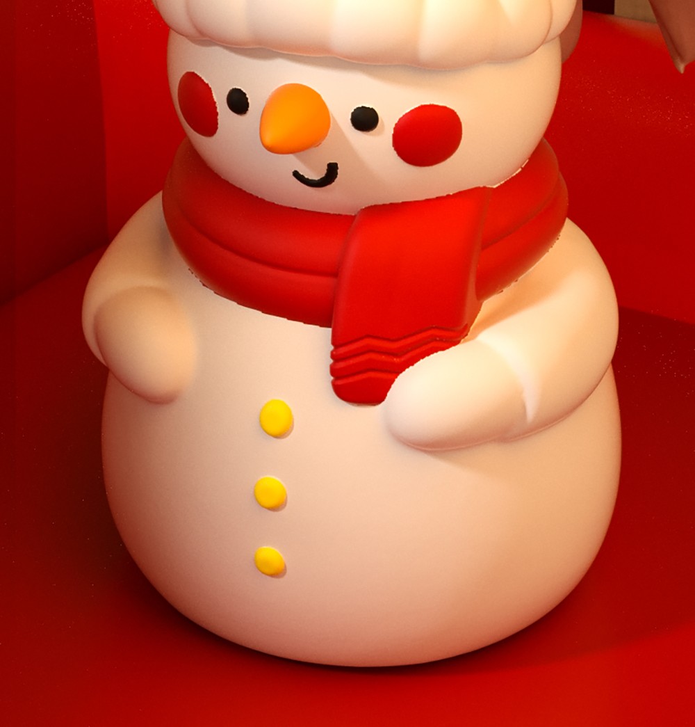 Snowman Pat Pat Light, Three-level White Light, 500mAh Battery, Christmas Gift