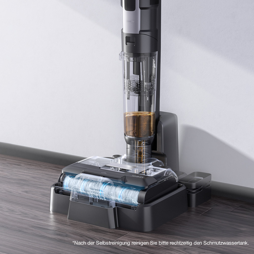 JIMMY HW9 Kabelloser Nass- und Trockensauger, selbstreinigend, 400 ml Schmutzwassertank, wasserdicht, b&uuml;rstenlos, LED-Display