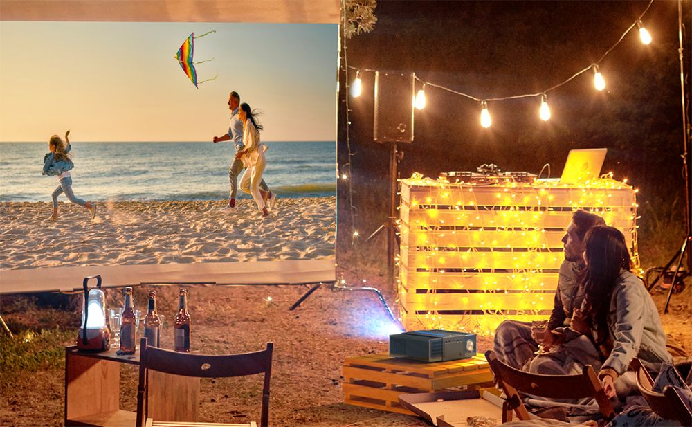 Ultimea Apollo P60 Beamer, 900 ANSI Lumen, Native 1080P Projektor, 4K-Unterst&uuml;tzung, Autofokus und 6D Auto-Keystones, Bluetooth 5.3