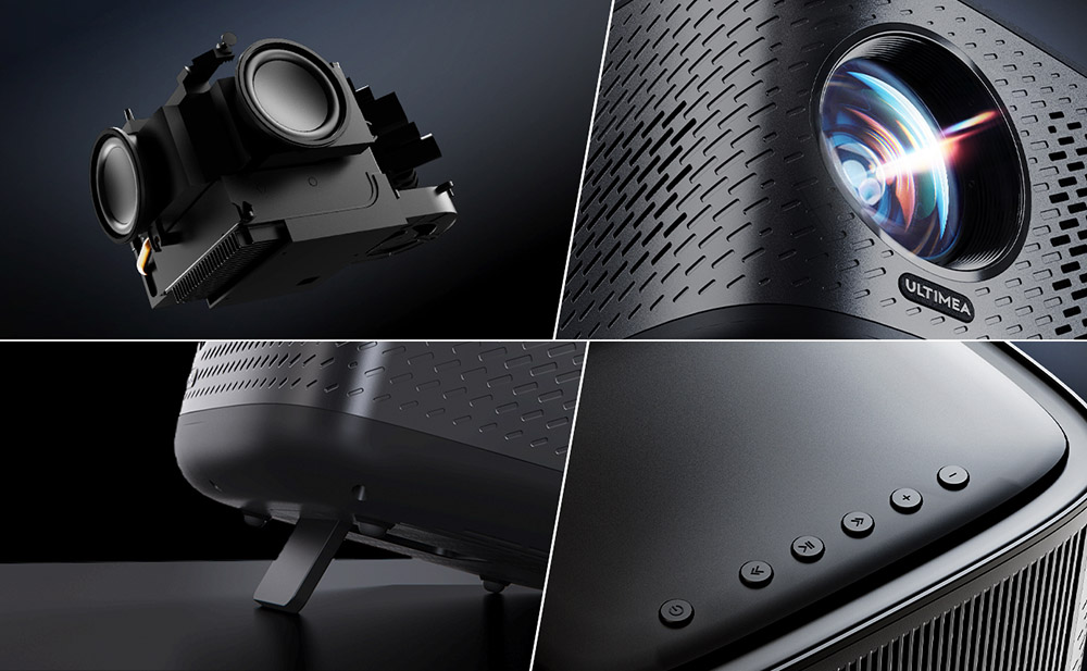 [Netflix 1080P] Ultimea Apollo P50 Beamer, 800 ANSI Lumen, Native 1080P Projektor, Dolby Audio, Automatische Bildschirmanpassung und Objektvermeidung, WiFi 6, Bluetooth 5.3