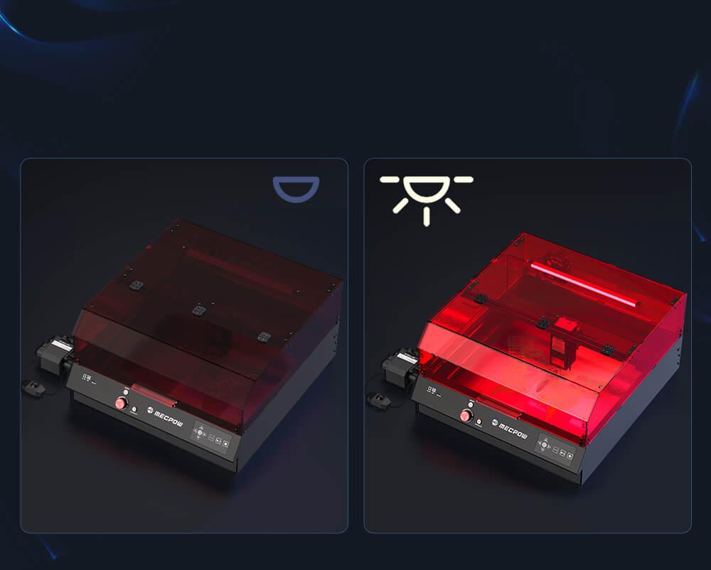 Mecpow X4 Pro 22W Lasergravurmaschine mit eingebauter Kamera, Acryl-Schutzh&uuml;lle und FDA-Klasse-1-Zertifizierung