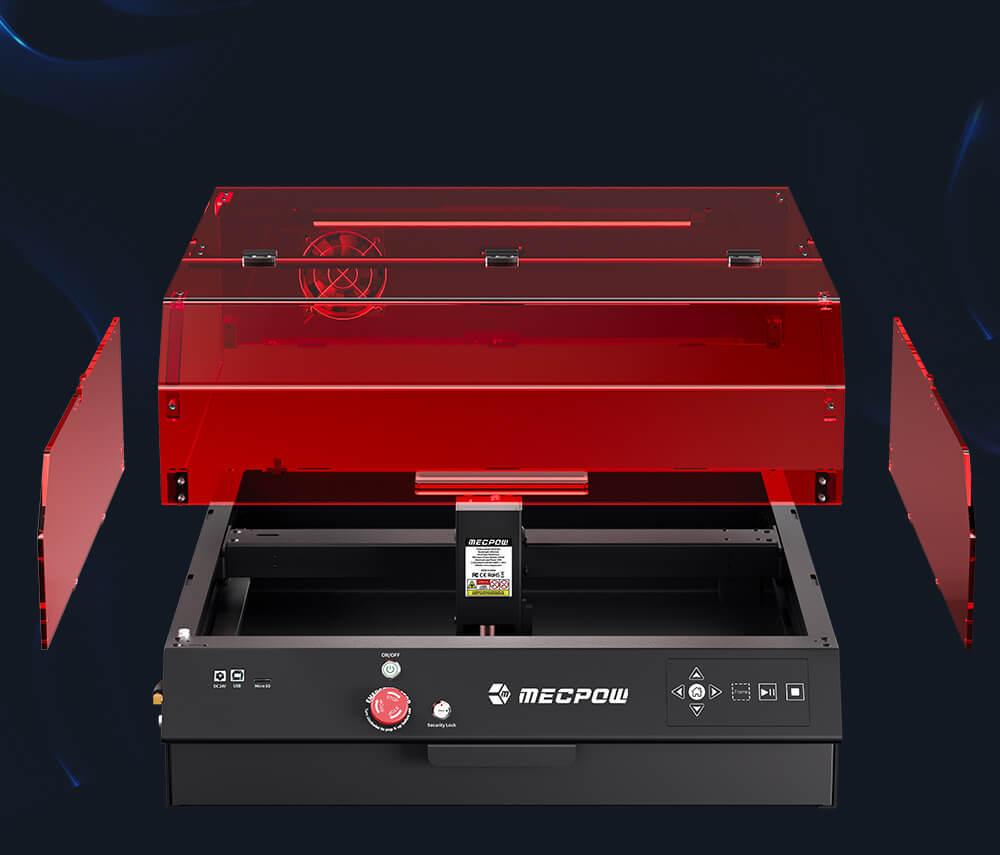 Mecpow X4 Pro 22W FDA Klasse 1 Lasergravierer + Drehwalze + Lasertisch