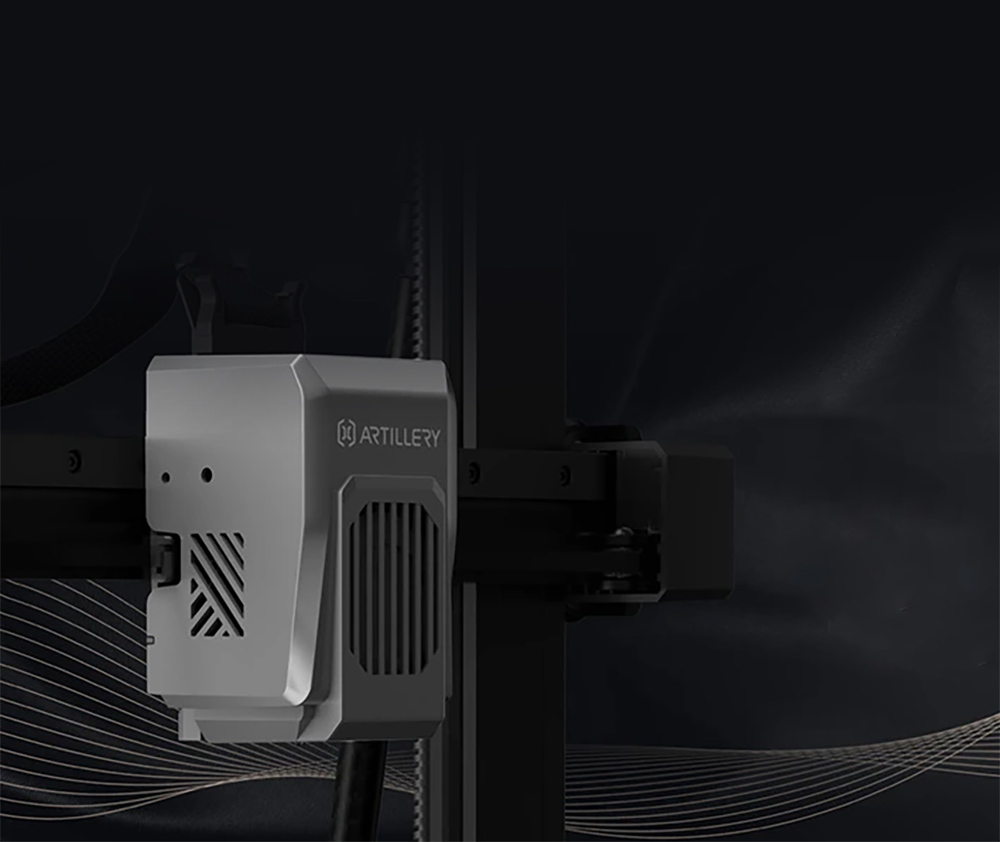 Artillery Sidewinder X4 Pro 3D-Drucker, 240 x 240 x 260 mm, 500 mm/s Druckgeschwindigkeit, X-Y-Achsen-Linearschiene, Extruder mit Direktantrieb, automatische Nivellierung mit 81 Punkten, doppelte Zugstange, D&uuml;se mit automatischer Reinigung