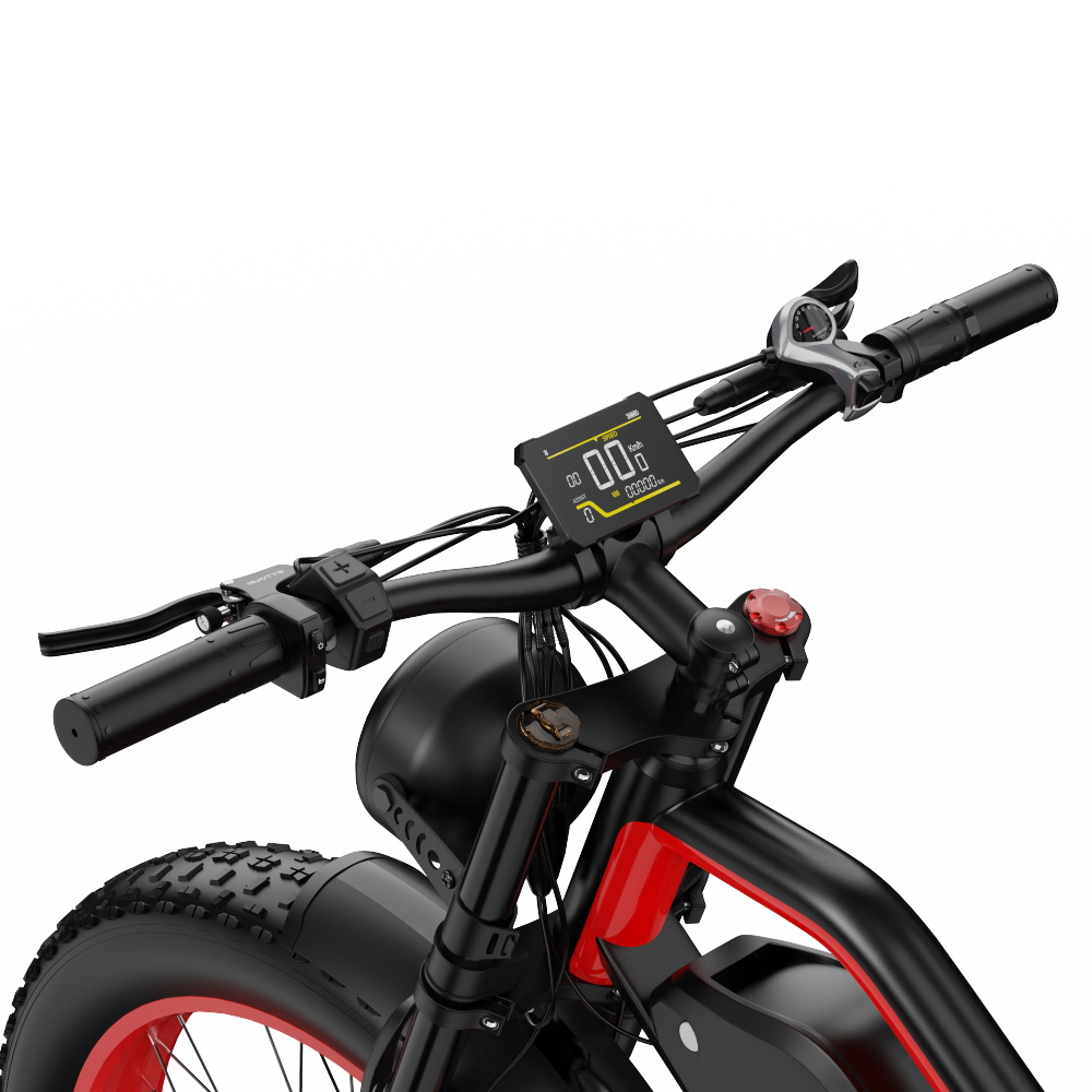 DUOTTS N26 Electric Bike, 750W*2 Motors, 55km/h Max Speed, 26*4.0' Inflatable Tires, 48V 20Ah Samsung Battery, 120-150km Range, Shimano 7-Speed, 200kg Max Load - Black