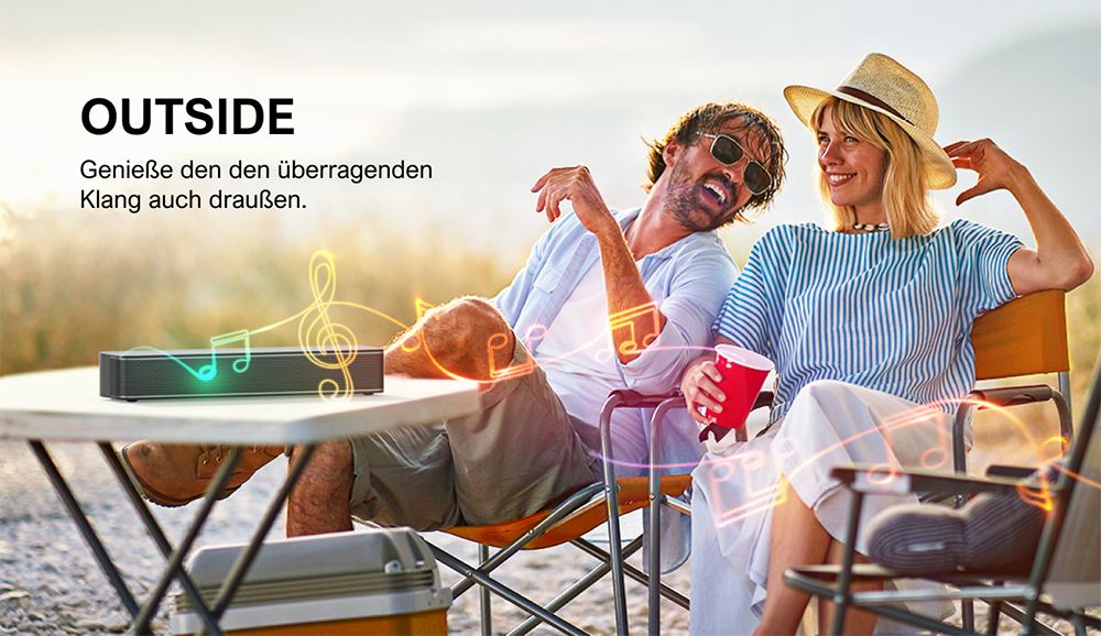 Ultimea Solo B30 Pro Soundbar, 120 W Spitzenleistung, 2.1-Kanal, integrierter 3-Zoll-Subwoofer, 10-Band-Equalizer-Einstellungen, 121 voreingestellte EQ-Matrizen, Bluetooth 5.3, App-Steuerung