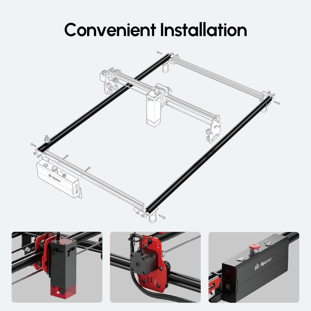 AlgoLaser DIY KIT Rozširujúca súprava pre laserový gravír, 400*850 mm (157,5*334.6 palcov)