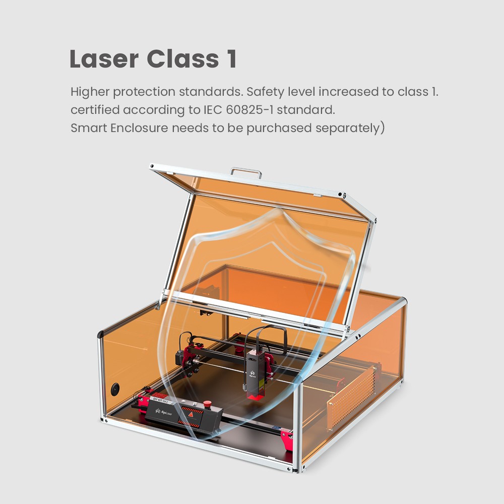 AlgoLaser DIY KIT MK2 10W laserový gravír, vzduchové čerpadlo, dvojjadrový procesor, 3,5-palcový dotykový displej, presnosť 0,01 mm, rýchlosť gravírovania 12 000 mm/min, 400*435 mm (157.5*171,3 palca)