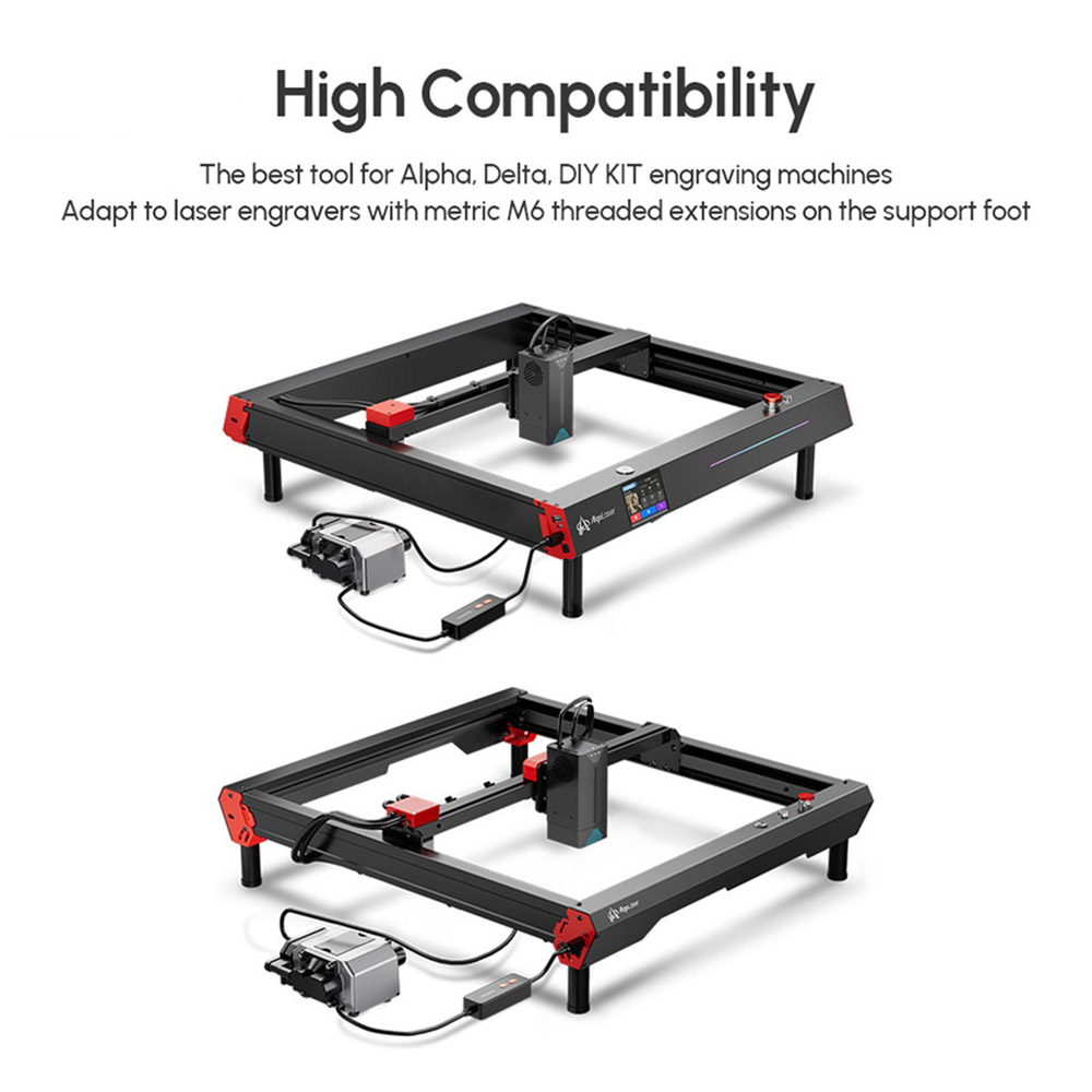 AlgoLaser Laser Engraver Raisers for Alpha, Delta, DIY KIT and Metric M6 Threaded Extensions - 4pcs