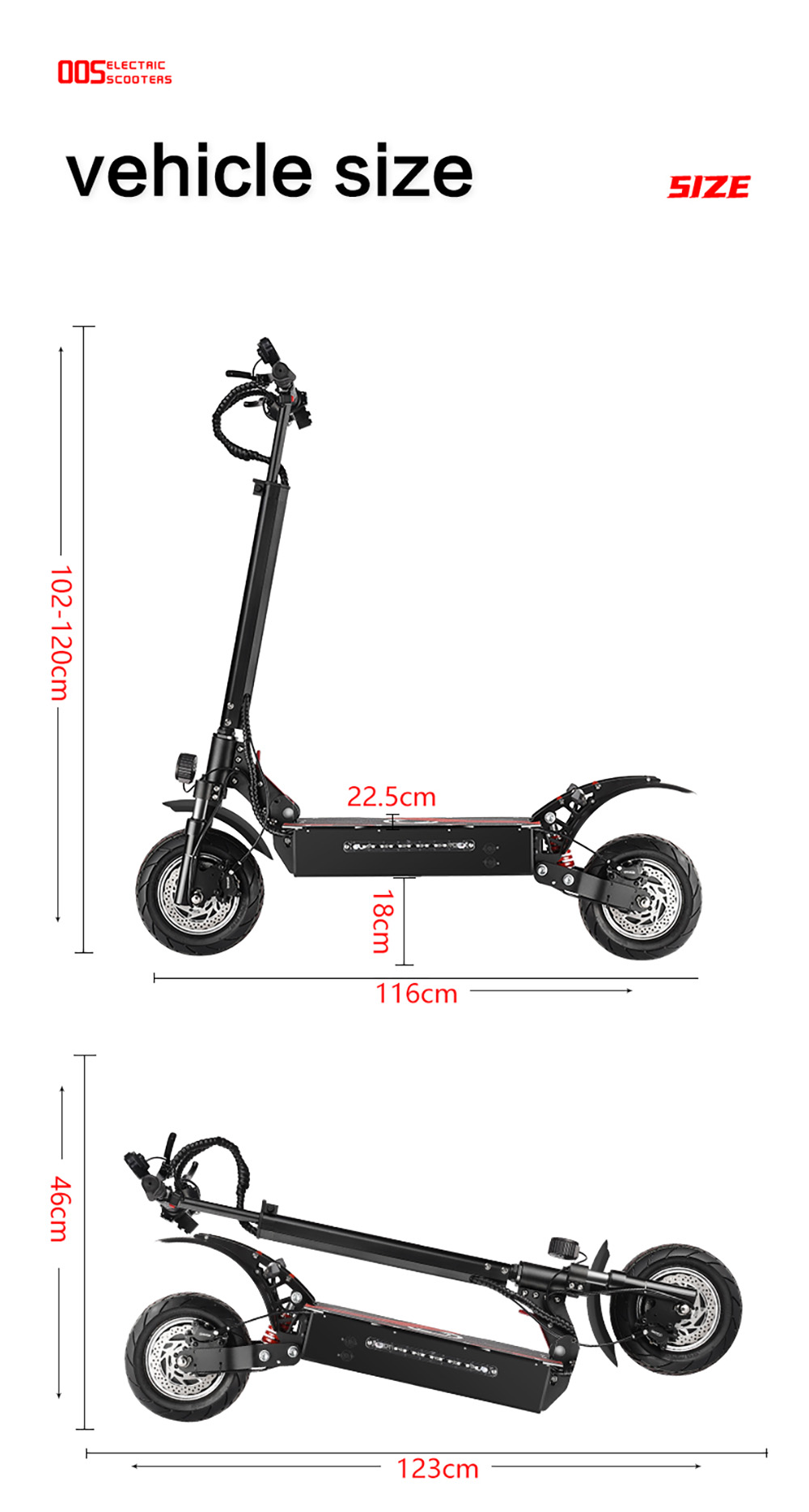 BOYUEDA Q7 Pro Electric Scooter, 2*1600W motor, 52V 19AH batéria, 10-palcová pneumatika, max. rýchlosť 70 km/h, dojazd 70 km, dvojité hydraulické kotúčové brzdy, predný hydraulický tlmič & zadný pružinový tlmič, APP Control