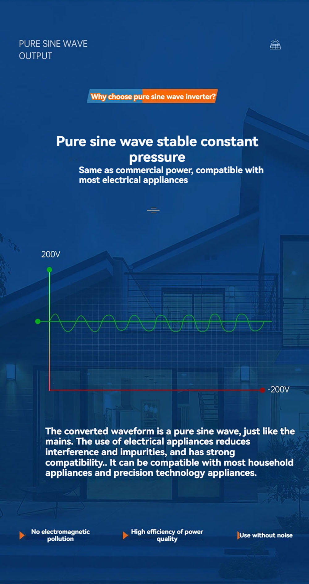 DAXTROMN GGH-3.5KW Solarwechselrichter, 5000 W reine Sinuswelle, 100 A MPPT Solarladeger&auml;t, max. 500 VDC PV-Eingang