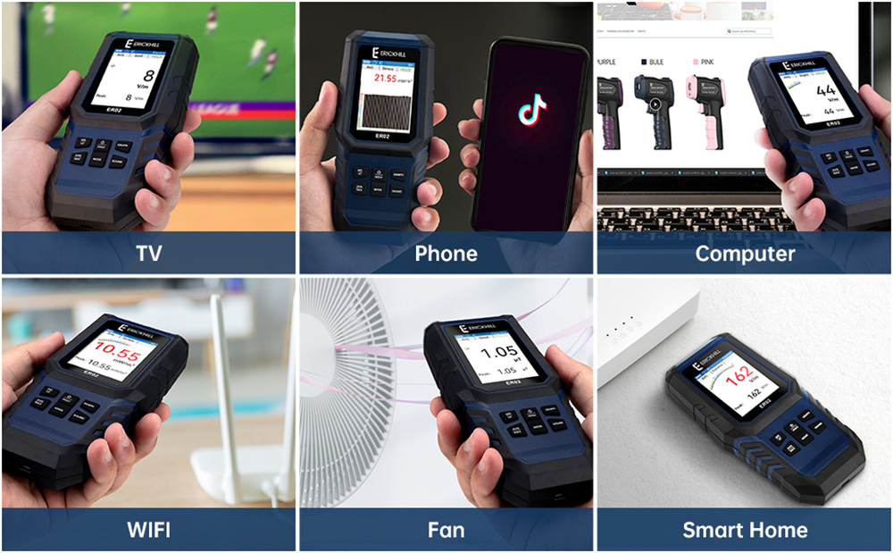 ERICKHILL ER02 EMF Meter, Hand-held Electromagnetic Field Radiation Detector for EF RF MF