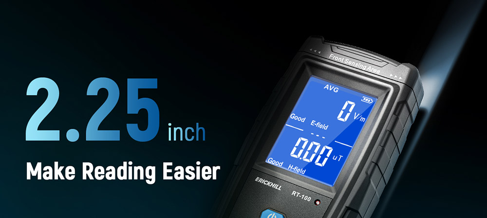 ERICKHILL RT-100 EMF-Messger&auml;t, tragbarer Strahlungsdetektor f&uuml;r elektromagnetische Felder
