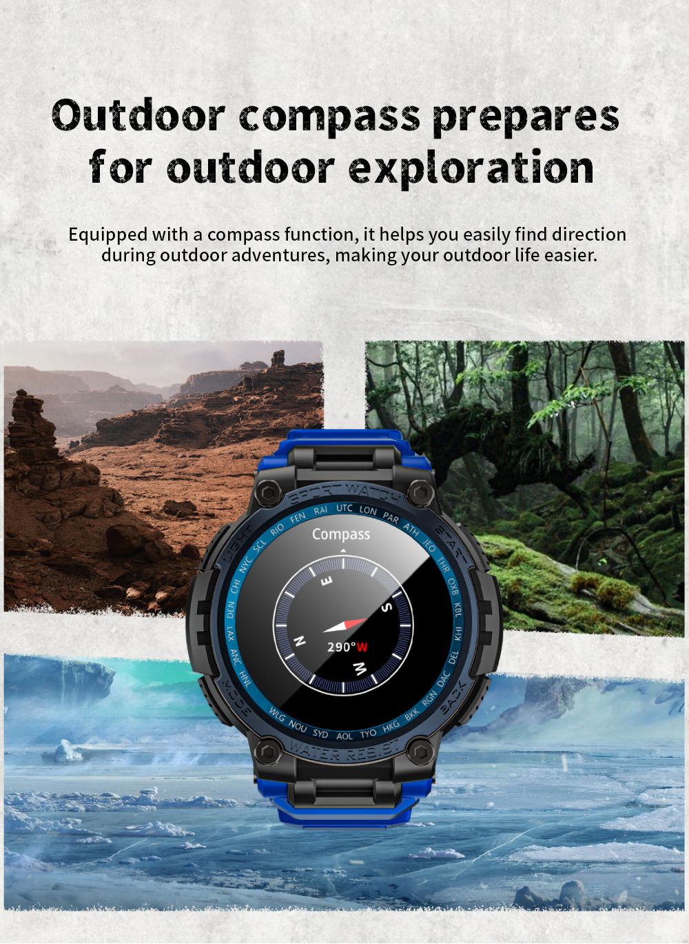 LOKMAT ATTACK MAX Smartwatch, 1.53-inch Screen, Bluetooth Calling, 100+ Sports Modes, Al Voice, Heart Rate Blood Oxygen Monitoring