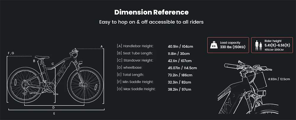 PVY Power Electric Bike, 1000W Hub Motor, 48V 16.5Ah Battery, 27.5*2.1-palcové pneumatiky, maximálna rýchlosť 38 km/h, dojazd 100 km, hydraulické kotúčové brzdy, vidlica pohlcujúca nárazy, 7-rýchlostný prevod SHIMANO, vodotesný IP66