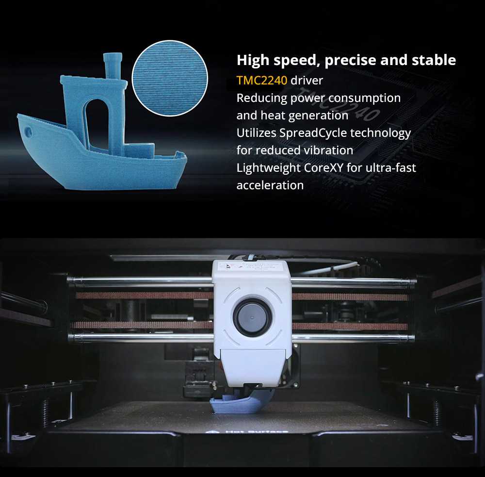 QIDI TECH Q1 Pro 3D Printer, 600mm/s Max, 60&deg;C Heated Chamber, 350&deg;C High-Temp Printing, Tri-metal Hot-end, Auto Leveling, Filament Detection, 245*245*240mm