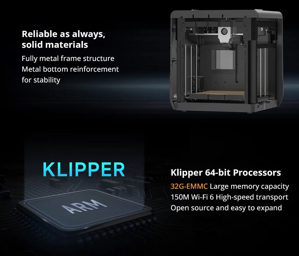 QIDI TECH Q1 Pro 3D Printer, 600mm/s Max, 60&deg;C Heated Chamber, 350&deg;C High-Temp Printing, Tri-metal Hot-end, Auto Leveling, Filament Detection, 245*245*240mm