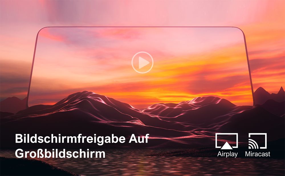 Ultimea Apollo P60 Beamer, 900 ANSI Lumen, Native 1080P Projektor, 4K-Unterst&uuml;tzung, Autofokus und 6D Auto-Keystones, Bluetooth 5.3