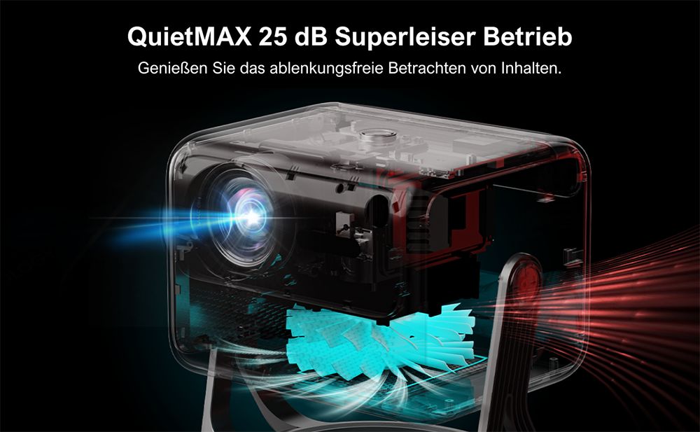 [Netflix 1080P & Android TV 11.0] ULTIMEA Nova C40 Beamer mit Gimbal-St&auml;nder, 600 ANSI, 4K-Dekodierung, Native 1080P, Bluetooth 5.3, Android TV 11.0, Dolby Audio, Autofokus & Keystone