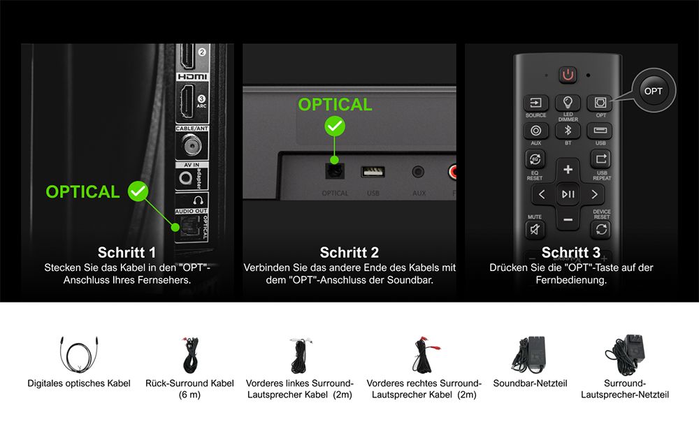 Ultimea Aura A40 Soundbar-Subwoofer-Lautsprecher-Kit, 7.1-Kanal, App-Steuerung, 10-Band-Equalizer-Einstellungen, 121 voreingestellte EQ-Matrizen, Bluetooth 5.3, 330 W Spitzenleistung