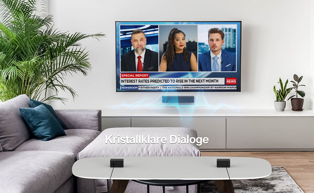 ULTIMEA Poseidon D60 5.1 Soundbar mit Dolby Atmos, 3D Surround Sound System, Soundbar für TV Geräte mit Subwoofer, 2 Rear-Lautsprechern, Soundbar Bluetooth 5.3 mit Einstellbarem Bass