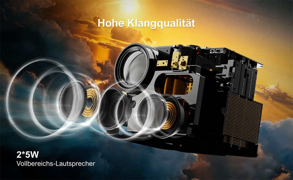 [Netflix 1080P & Android TV 11.0] ULTIMEA Nova C40 Beamer mit Gimbal-St&auml;nder, 600 ANSI, 4K-Dekodierung, Native 1080P, Bluetooth 5.3, Android TV 11.0, Dolby Audio, Autofokus & Keystone