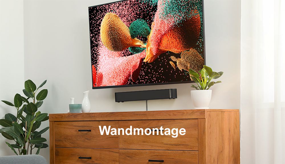 Ultimea Solo B30 Pro Soundbar, 120 W Spitzenleistung, 2.1-Kanal, integrierter 3-Zoll-Subwoofer, 10-Band-Equalizer-Einstellungen, 121 voreingestellte EQ-Matrizen, Bluetooth 5.3, App-Steuerung