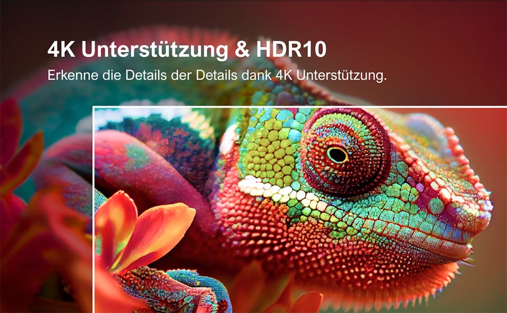 Ultimea Apollo P60 Beamer, 900 ANSI Lumen, Native 1080P Projektor, 4K-Unterst&uuml;tzung, Autofokus und 6D Auto-Keystones, Bluetooth 5.3