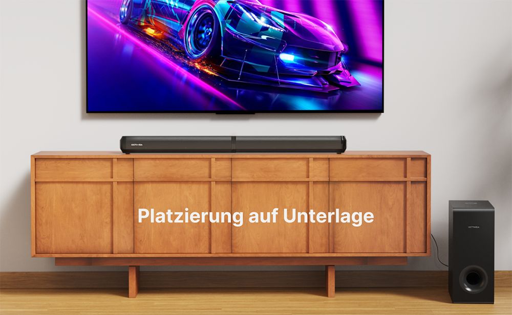 ULTIMEA Apollo S60 Abnehmbare Soundbar mit Subwoofer, 4.1 Kanal, Bluetooth 5.3, 3 EQ-Modi, 280 W Spitzenleistung