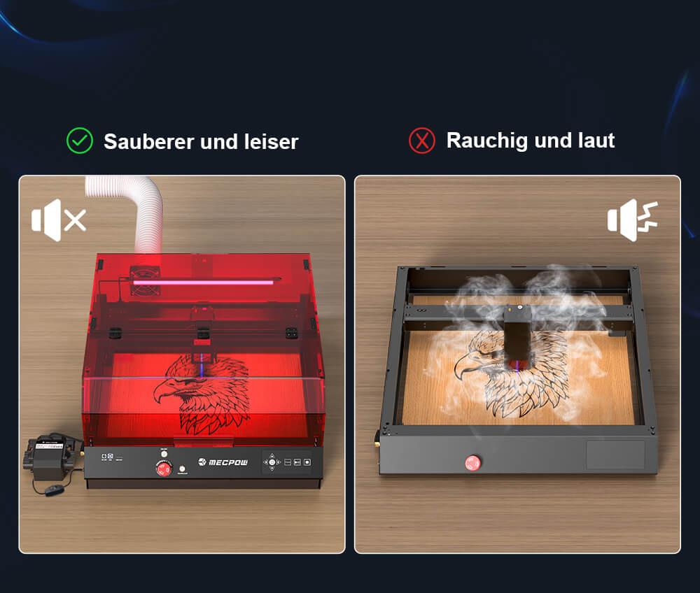 Mecpow X4 Pro 22W FDA Klasse 1 Lasergravierer + Drehwalze + Lasertisch