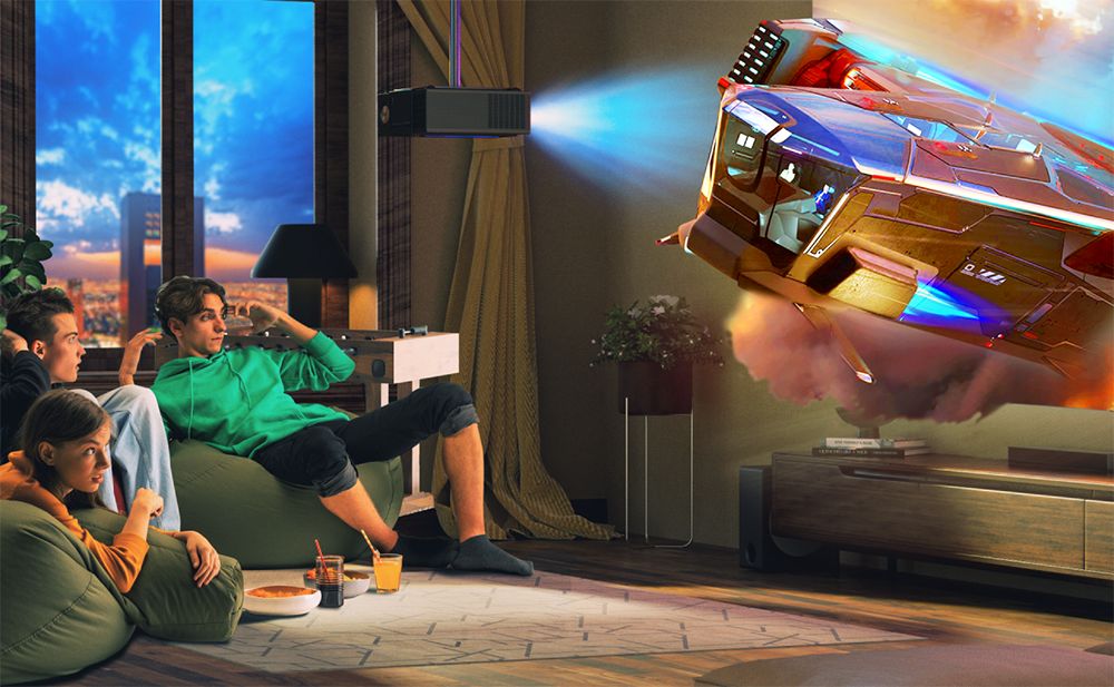 Ultimea Apollo P60 Beamer, 900 ANSI Lumen, Native 1080P Projektor, 4K-Unterst&uuml;tzung, Autofokus und 6D Auto-Keystones, Bluetooth 5.3