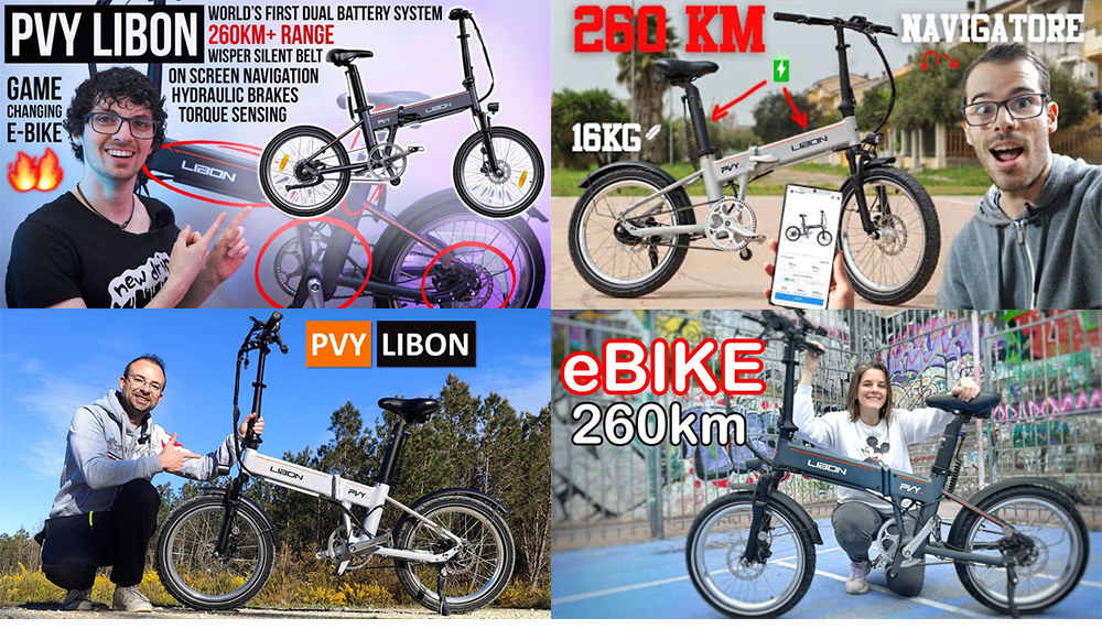 PVY LIBON 16kg Ľahký elektrický bicykel 500W motor 36V 10,4Ah + 10Ah 260km dojazd 20*2.5-palcové pneumatiky Hydraulická brzda Tlmiaca vidlica, snímač krútiaceho momentu Uhlíkový pás Farebný LCD displej Smart APP Medzinárodná verzia - strieborná